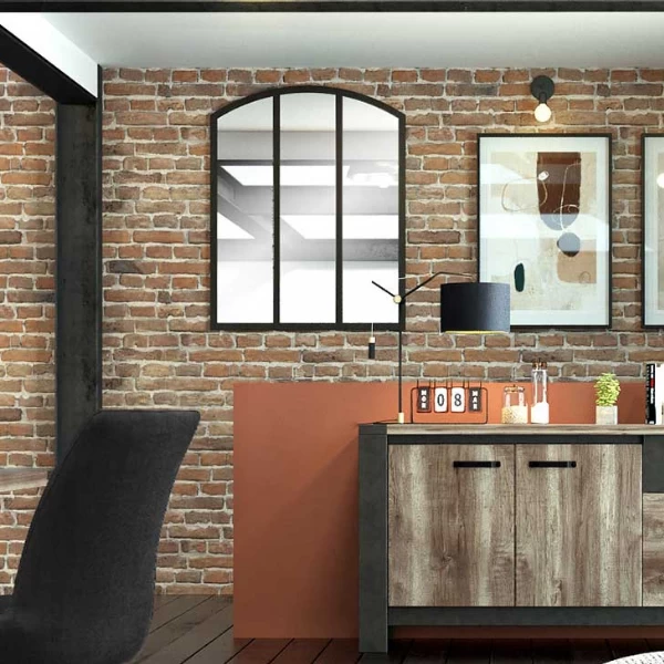 Spiegel Tribeca 95x120cm - Zwart 2 Spiegel Tribeca 95x120cm - Zwart - Afbeelding 2