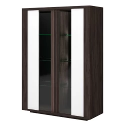 Vitrinekast Armin 130x45x180cm - Wit/bruin 10 Vitrinekast Armin 130x45x180cm - Wit/bruin -Collectie Woonkamermeubels Ontwerp zonder titel 2022 05 25T143040.234 db37