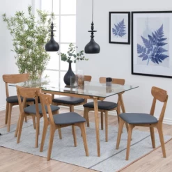 Eetkamerstoel Tory - Eik/grijs