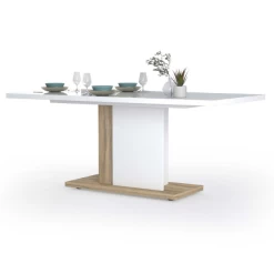 Eettafel Tannee 180/225x90cm Verlengbaar - Wit/eik -Collectie Woonkamermeubels Ontwerp zonder titel 2022 05 30T163403.953 ecdb