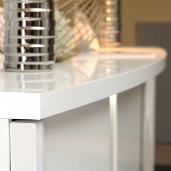 Dressoir Tannee 200x57x87cm 3 Deuren - Wit/eik 5 Dressoir Tannee 200x57x87cm 3 Deuren - Wit/eik - Afbeelding 5