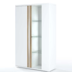 Vitrinekast Tannee 110x45x180cm 2 Deuren - Wit/eik 17 Vitrinekast Tannee 110x45x180cm 2 Deuren - Wit/eik -Collectie Woonkamermeubels Ontwerp zonder titel 2022 06 01T091317.384 9006