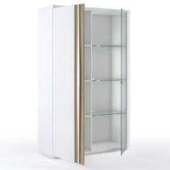 Vitrinekast Tannee 110x45x180cm 2 Deuren - Wit/eik 14 Vitrinekast Tannee 110x45x180cm 2 Deuren - Wit/eik -Collectie Woonkamermeubels Ontwerp zonder titel 2022 06 01T091519.343 6554
