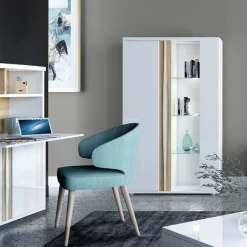 Vitrinekast Tannee 110x45x180cm 2 Deuren - Wit/eik 11 Vitrinekast Tannee 110x45x180cm 2 Deuren - Wit/eik -Collectie Woonkamermeubels Ontwerp zonder titel 2022 06 01T091952.167 43d0