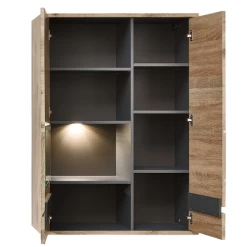 Hangkast Bellini 90cm 2 Deuren - Eik/antraciet -Collectie Woonkamermeubels Ontwerp zonder titel 2022 08 01T165727.781 43c8