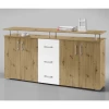 Dressoir Stelvio Met 4 Deuren & 3 Lades - Eik/wit
