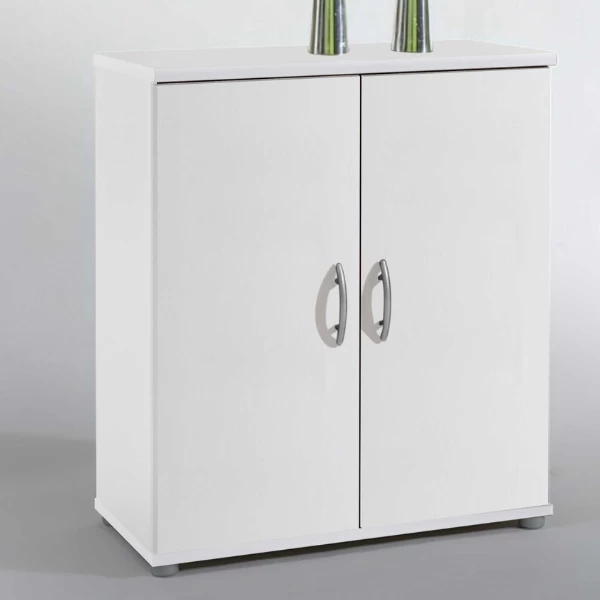 Commode Viviane 60cm Met 2 Deuren - Wit 1 Commode Viviane 60cm Met 2 Deuren - Wit