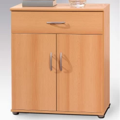 Commode Viviane 60cm Met 2 Deuren & 1 Lade - Beuk