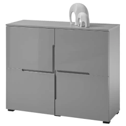 Commode Seta Met 2 Deuren - Hoogglans Grijs