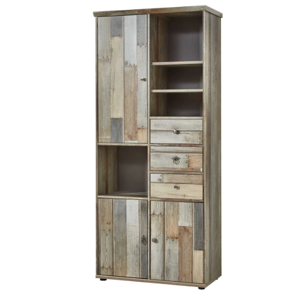 Buffetkast Clem 83cm 3 Deuren & 3 Lades - Driftwood 3 Buffetkast Clem 83cm 3 Deuren & 3 Lades - Driftwood - Afbeelding 3