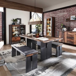 Eetkamerbank Carthago 126cm - Antraciet/oud Hout 5 Eetkamerbank Carthago 126cm - Antraciet/oud Hout -Collectie Woonkamermeubels Ontwerp zonder titel 2022 08 05T144209.206 47c2