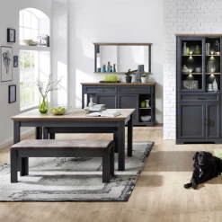 Eetkamerbank Samine 126cm - Grafiet/bruin 5 Eetkamerbank Samine 126cm - Grafiet/bruin -Collectie Woonkamermeubels Ontwerp zonder titel 2022 08 09T101030.350 e064