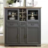 Buffetkast Samine 3 Lades, 5 Deuren & 6 Vakken - Grafiet/eik