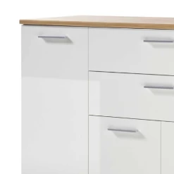 Commode Lobi 4 Deuren 2 Lades - Glanzend Wit/hout -Collectie Woonkamermeubels Ontwerp zonder titel 2022 08 22T165458.692 f119