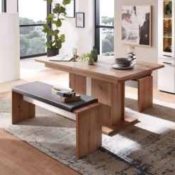 Eetkamerbank Lorna 130cm - Eik/antraciet/wit -Collectie Woonkamermeubels Ontwerp zonder titel 2022 08 29T110052.495 030e