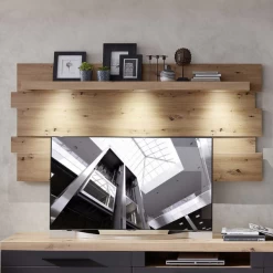 Wandpaneel Lorna 202cm Met Verlichting - Eik