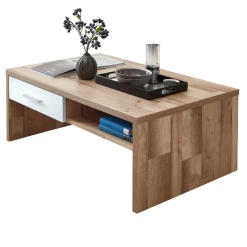 Salontafel Blake 110x65cm Met Twee Lades - Eik/wit -Collectie Woonkamermeubels Ontwerp zonder titel 2022 08 29T165647.501 f6f3