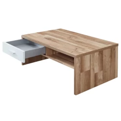 Salontafel Blake 110x65cm Met Twee Lades - Eik/wit -Collectie Woonkamermeubels Ontwerp zonder titel 2022 08 29T165716.437 908d