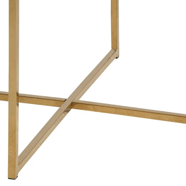 Bijzettafel Alisma 50x50 Cm - Goud/Marquina-marmer 5 Bijzettafel Alisma 50x50 Cm - Goud/Marquina-marmer - Afbeelding 5