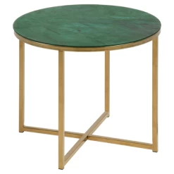 Bijzettafel Alisma Ø50 Cm - Goud/groen -Collectie Woonkamermeubels Ontwerp zonder titel 2022 10 21T084910.755 9fc1