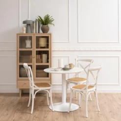 Vitrinekast Aston 145 Cm 2 Deuren & 1 Lade - Witte Eik -Collectie Woonkamermeubels Ontwerp zonder titel 2022 10 21T095038.978 cbec