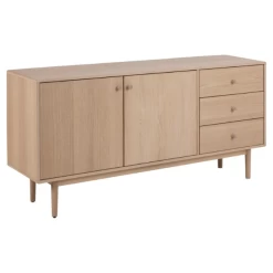 Dressoir Aston 160x40 Cm 2 Deuren & 3 Lades - Witte Eik -Collectie Woonkamermeubels Ontwerp zonder titel 2022 10 21T095627.744 b445