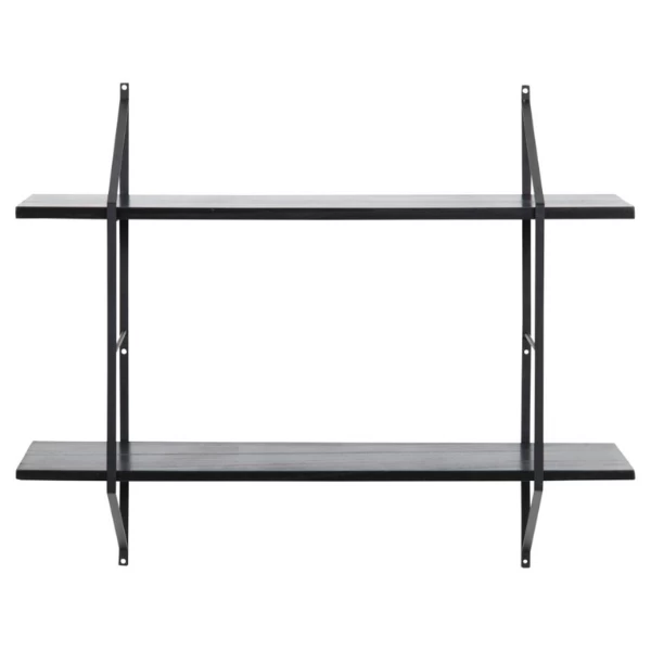 Wandrek Belfast Met 2 Legplanken - Zwart 8 Wandrek Belfast Met 2 Legplanken - Zwart - Afbeelding 8