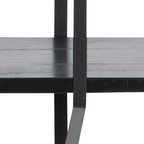 Wandrek Belfast Met 2 Legplanken - Zwart 4 Wandrek Belfast Met 2 Legplanken - Zwart - Afbeelding 4