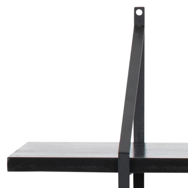 Wandrek Belfast Met 2 Legplanken - Zwart 5 Wandrek Belfast Met 2 Legplanken - Zwart - Afbeelding 5