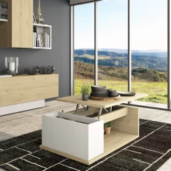 Salontafel Otawa 90x55 Cm Met Uitschuifbaar Tafelblad - Eik/ Wit -Collectie Woonkamermeubels Ontwerp zonder titel 2022 10 25T085930.171 92d9