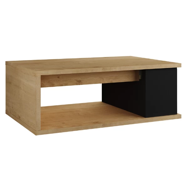 Salontafel Otawa 90x55 Cm Met Uitschuifbaar Tafelblad - Eik/ Zwart 7 Salontafel Otawa 90x55 Cm Met Uitschuifbaar Tafelblad - Eik/ Zwart - Afbeelding 7