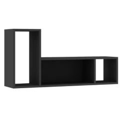 Wandrek Bo0 98x24 Cm Met 3 Vakken - Antraciet