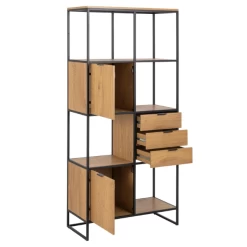 Wandrek Swindon 183 Cm 4 Legplanken - Eik/zwart 16 Wandrek Swindon 183 Cm 4 Legplanken - Eik/zwart -Collectie Woonkamermeubels Ontwerp zonder titel 2022 11 02T151941.477 f915