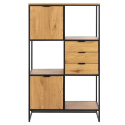 Wandrek Swindon 141 Cm Met 3 Lades En 2 Kastjes - Eik/zwart -Collectie Woonkamermeubels Ontwerp zonder titel 2022 11 02T152900.440 e21b