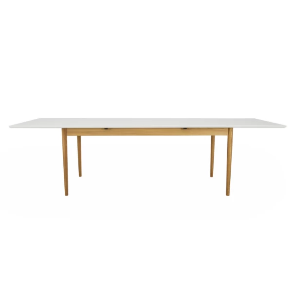 Uitschuifbare Eettafel Horanka 195/275x90 Cm-wit/eik 5 Uitschuifbare Eettafel Horanka 195/275x90 Cm-wit/eik - Afbeelding 5