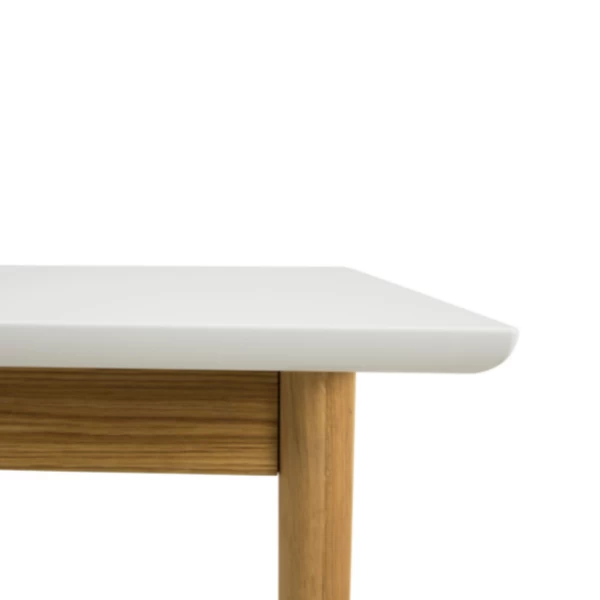 Uitschuifbare Eettafel Horanka 195/275x90 Cm-wit/eik 4 Uitschuifbare Eettafel Horanka 195/275x90 Cm-wit/eik - Afbeelding 4