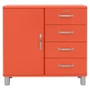 Bijzetkastje Malibu 1 Deur 4 Lades - Rood