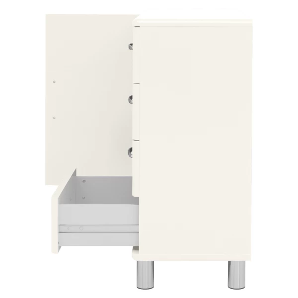 Bijzetkastje Malibu 1 Deur 4 Lades - Wit 7 Bijzetkastje Malibu 1 Deur 4 Lades - Wit - Afbeelding 7