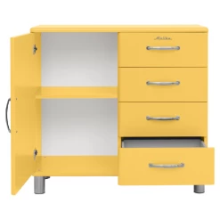 Bijzetkastje Malibu 1 Deur 4 Lades - Geel 17 Bijzetkastje Malibu 1 Deur 4 Lades - Geel -Collectie Woonkamermeubels Ontwerp zonder titel 2022 12 05T155938.594 221b