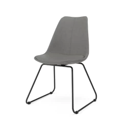 Kuipstoel Liane Kunstleer - Grijs