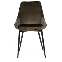 Kuipstoel Alexia Velours - Taupe