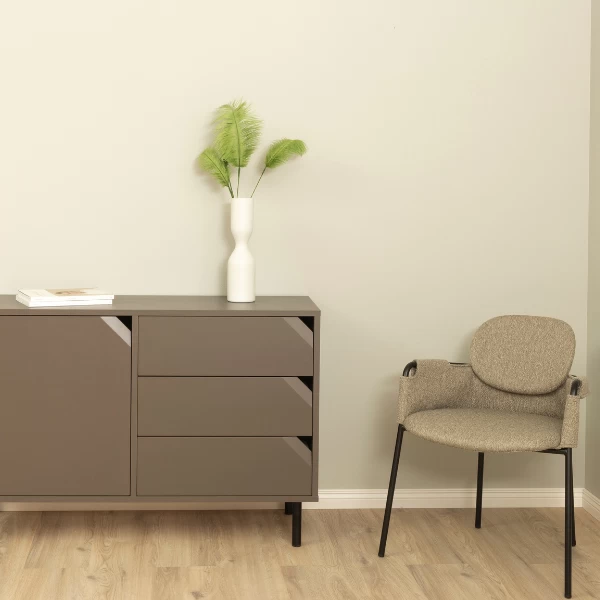 Eetkamerstoel Fly- Licht Taupe 2 Eetkamerstoel Fly- Licht Taupe - Afbeelding 2