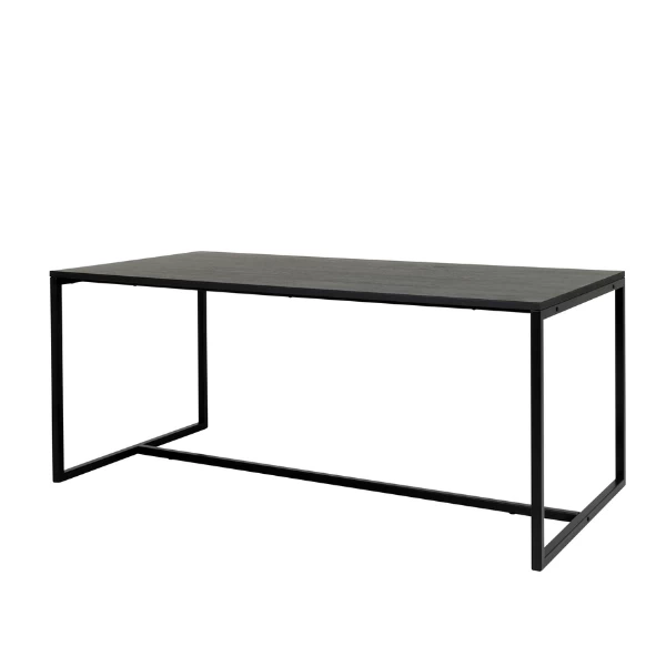 Eettafel Trend 180x90 Cm-zwart Essenhout 6 Eettafel Trend 180x90 Cm-zwart Essenhout - Afbeelding 6