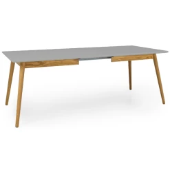 Verlengbare Eettafel Dot 160/205 Cm - Eik/grijs -Collectie Woonkamermeubels Ontwerp zonder titel 2022 12 14T163853.761 106b