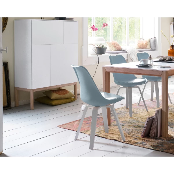 Buffetkast Patch 138 Cm 4 Deuren - Eik/wit 4 Buffetkast Patch 138 Cm 4 Deuren - Eik/wit - Afbeelding 4