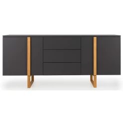 Dressoir Birka Met 2 Deuren En 3 Lades - Eik/antraciet