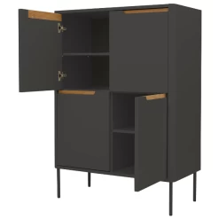 Buffetkast Switch 128 Cm 4 Deuren - Antraciet 10 Buffetkast Switch 128 Cm 4 Deuren - Antraciet -Collectie Woonkamermeubels Ontwerp zonder titel 2022 12 20T155811.419 f3d2