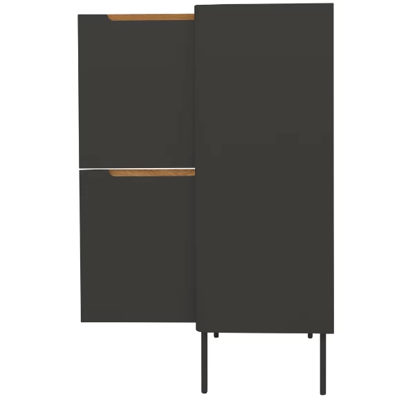 Buffetkast Switch 128 Cm 4 Deuren - Antraciet 2 Buffetkast Switch 128 Cm 4 Deuren - Antraciet - Afbeelding 2