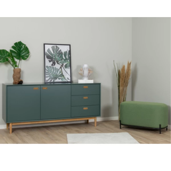 Poef Larry 82 Cm - Groen 2 Poef Larry 82 Cm - Groen - Afbeelding 2