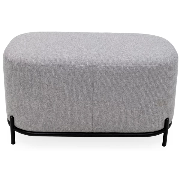 Poef Larry 82 Cm - Grijs 8 Poef Larry 82 Cm - Grijs - Afbeelding 8